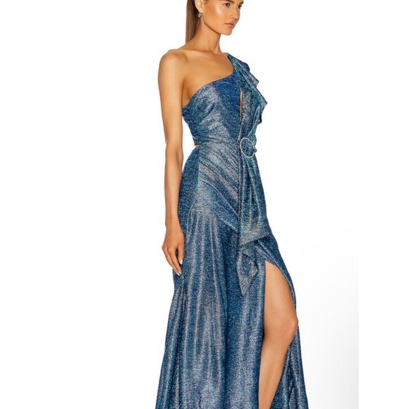 PATBO Metallic One Shoulder Maxi Dress - Picture 2 of 6